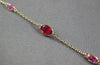 2.03CT LIGHT PINK RUBY 14K YELLOW GOLD OVAL & TRILLION BY THE YARD LOVE BRACELET