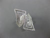 EXTRA LARGE 1.26CT DIAMOND 14K WHITE GOLD MULTI ROW CRISS CROSS ANNIVERSARY RING