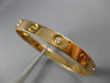 ESTATE CARTIER .40CT DIAMOND 18KT ROSE GOLD 3D CLASSIC LOVE BANGLE BRACELET