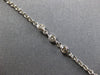 LARGE 16CT DIAMOND & AAA SAPPHIRE 14KT WHITE GOLD 3D FLOWER BY THE YARD NECKLACE