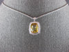 ESTATE 2.77CT DIAMOND & AAA CITRINE 14KT WHITE GOLD CUSHION & ROUND FUN NECKLACE