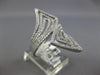 EXTRA LARGE 1.26CT DIAMOND 14K WHITE GOLD MULTI ROW CRISS CROSS ANNIVERSARY RING