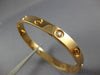 ESTATE CARTIER .40CT DIAMOND 18KT ROSE GOLD 3D CLASSIC LOVE BANGLE BRACELET