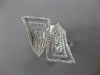 EXTRA LARGE 1.26CT DIAMOND 14K WHITE GOLD MULTI ROW CRISS CROSS ANNIVERSARY RING