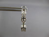 LARGE 3.36CT DIAMOND 18K WHITE GOLD SQUARE & HEART SHAPE HOOP HANGING EARRINGS