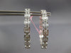 LARGE 5.78CT DIAMOND 18KT WHITE GOLD BAGUETTE INSIDE OUT HOOP HANGING EARRINGS