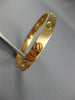 ESTATE CARTIER .40CT DIAMOND 18KT ROSE GOLD 3D CLASSIC LOVE BANGLE BRACELET