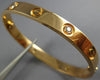 ESTATE CARTIER .40CT DIAMOND 18KT ROSE GOLD 3D CLASSIC LOVE BANGLE BRACELET