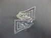 EXTRA LARGE 1.26CT DIAMOND 14K WHITE GOLD MULTI ROW CRISS CROSS ANNIVERSARY RING