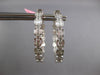LARGE 5.78CT DIAMOND 18KT WHITE GOLD BAGUETTE INSIDE OUT HOOP HANGING EARRINGS