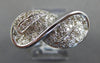 ESTATE LARGE .77CT DIAMOND 18KT WHITE GOLD 3D CLASSIC INFINITY LOVE RING