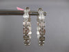 LARGE 5.78CT DIAMOND 18KT WHITE GOLD BAGUETTE INSIDE OUT HOOP HANGING EARRINGS