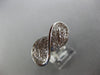 ESTATE LARGE .77CT DIAMOND 18KT WHITE GOLD 3D CLASSIC INFINITY LOVE RING