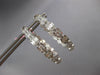 LARGE 5.78CT DIAMOND 18KT WHITE GOLD BAGUETTE INSIDE OUT HOOP HANGING EARRINGS