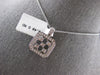 LARGE .40CT DIAMOND 14KT WHITE GOLD ETOILE SQUARE OCTAGON FUN FLOATING PENDANT