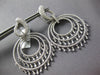 EXTRA LARGE 5.97CT DIAMOND 14KT WHITE GOLD 3D MULTI CIRCULAR HANGING EARRINGS