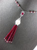 LONG 3CT DIAMOND AAA MULTI GEM & SOUTH SEA PEARL 18KT WHITE GOLD LARIAT NECKLACE