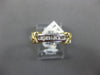 ESTATE .28CT DIAMOND 14KT TWO TONE GOLD 3D BAGUETTE CHANNEL DOUBLE X LOVE RING