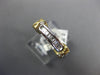 ESTATE .28CT DIAMOND 14KT TWO TONE GOLD 3D BAGUETTE CHANNEL DOUBLE X LOVE RING