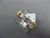 ESTATE .28CT DIAMOND 14KT TWO TONE GOLD 3D BAGUETTE CHANNEL DOUBLE X LOVE RING