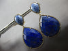EXTRA LARGE 101.66CT MOCHA DIAMOND & SODALITE 14KT BLACK & YELLOW GOLD EARRINGS