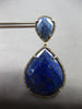 EXTRA LARGE 101.66CT MOCHA DIAMOND & SODALITE 14KT BLACK & YELLOW GOLD EARRINGS