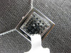 LARGE .83CT DIAMOND & AAA SAPPHIRE 14KT WHITE GOLD PAVE SQAURE FLOATING PENDANT