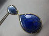EXTRA LARGE 101.66CT MOCHA DIAMOND & SODALITE 14KT BLACK & YELLOW GOLD EARRINGS