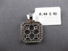 LARGE .40CT DIAMOND 14KT WHITE GOLD ETOILE SQUARE OCTAGON FUN FLOATING PENDANT