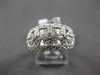 WIDE .56CT DIAMOND 14KT WHITE GOLD FILIGREE MULTI LEAF FLOWER MILGRAIN FUN RING