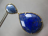 EXTRA LARGE 101.66CT MOCHA DIAMOND & SODALITE 14KT BLACK & YELLOW GOLD EARRINGS