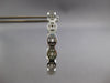 LARGE 5.78CT DIAMOND 18KT WHITE GOLD BAGUETTE INSIDE OUT HOOP HANGING EARRINGS