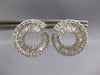 2.41CT DIAMOND 18KT WHITE GOLD 3D CIRCULAR SIDEWAYS HOOP BALLERINA STUD EARRINGS