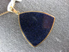 LARGE .62CT WHITE & BLACK DIAMOND 18KT ROSE GOLD TRIANGULAR FUN FLOATING PENDANT