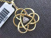 ESTATE .07CT DIAMOND 14KT YELLOW GOLD 3D CLASSIC STAR FLOWER LOVE PENDANT