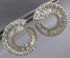 2.41CT DIAMOND 18KT WHITE GOLD 3D CIRCULAR SIDEWAYS HOOP BALLERINA STUD EARRINGS