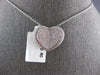 ESTATE .62CT DIAMOND 14KT WHITE GOLD HEART OPEN BOOK FUN LOVE FLOATING PENDANT