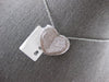 ESTATE .62CT DIAMOND 14KT WHITE GOLD HEART OPEN BOOK FUN LOVE FLOATING PENDANT