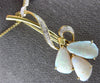 ESTATE LARGE 4.72CT DIAMOND & AAA OPAL 14K YELLOW GOLD CLASSIC FLOWER BROOCH PIN