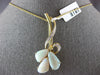 ESTATE LARGE 4.72CT DIAMOND & AAA OPAL 14K YELLOW GOLD CLASSIC FLOWER BROOCH PIN