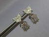 .92CT DIAMOND 18KT WHITE GOLD 3D KITE CUT & BAGUETTE INVISIBLE HANGING EARRINGS