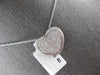 ESTATE .62CT DIAMOND 14KT WHITE GOLD HEART OPEN BOOK FUN LOVE FLOATING PENDANT
