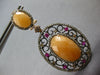 30.46CT MOCHA DIAMOND PINK SAPPHIRE & ORANGE AGATE 14K ROSE BLACK GOLD EARRINGS