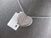 ESTATE .62CT DIAMOND 14KT WHITE GOLD HEART OPEN BOOK FUN LOVE FLOATING PENDANT