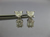 .92CT DIAMOND 18KT WHITE GOLD 3D KITE CUT & BAGUETTE INVISIBLE HANGING EARRINGS
