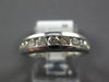 ESTATE .59CT DIAMOND 14KT WHITE GOLD 3D CLASSIC ROUND CHANNEL ANNIVERSARY RING