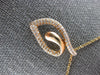 ESTATE .52CT DIAMOND 14KT ROSE GOLD 3D CLASSIC LEAF FLOATING PENDANT