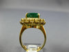EXTRA LARGE 5.5CT DIAMOND & AAA EMERALD 18KT YELLOW GOLD PEAR SHAPE & ROUND RING