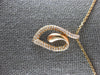ESTATE .52CT DIAMOND 14KT ROSE GOLD 3D CLASSIC LEAF FLOATING PENDANT