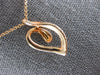 ESTATE .52CT DIAMOND 14KT ROSE GOLD 3D CLASSIC LEAF FLOATING PENDANT